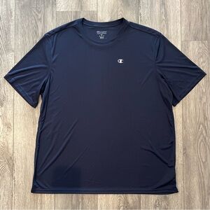Champion Men’s Short Sleeve Crewneck Athletic T-Shirt Dri Fit Navy Blue 2XL Gym